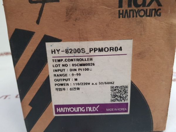 HANYOUNG NUX HY-8200S_PPMOR04 DIGITAL TEMPERATURE CONTROLLER