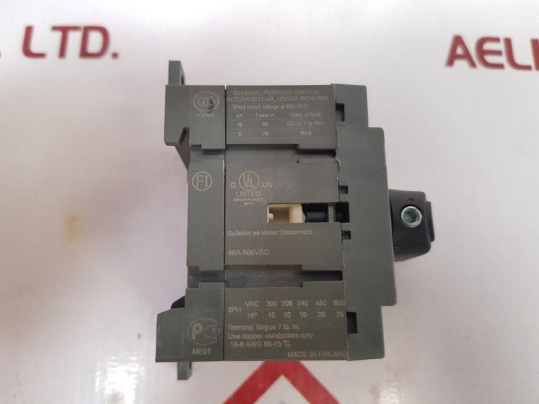 ABB OT40F3 DISCONNECTOR SWITCH GB14048.3 Aeliya Marine