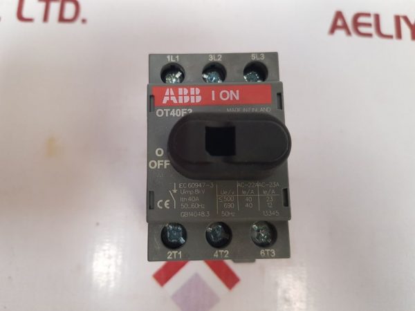 ABB OT40F3 DISCONNECTOR SWITCH GB14048.3