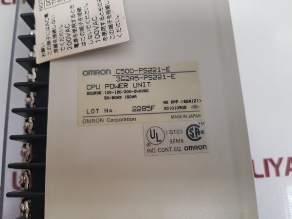 OMRON C500-PS221-E CPU POWER UNIT PS221E