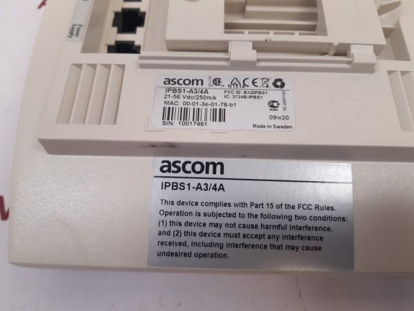 ASCOM IP-DECT BASE STATION WITH INTERNAL ANTENNA IPBS1-A3/4A