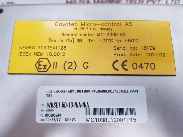 CAVOTEC MC1038L12001P15