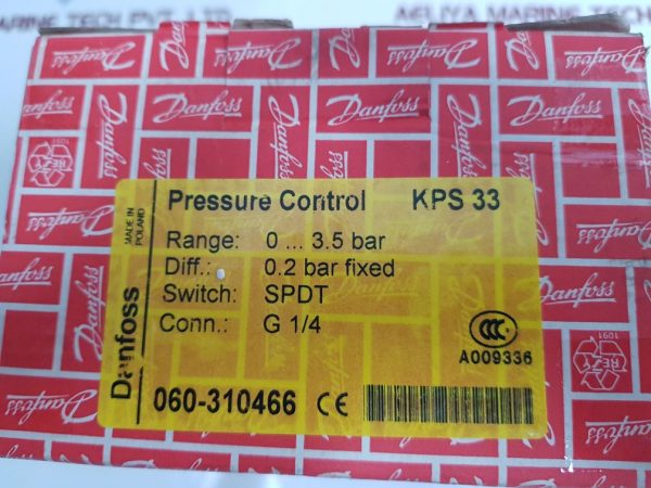 DANFOSS KPS 33 PRESSURE SWITCH 0...3.5 BAR
