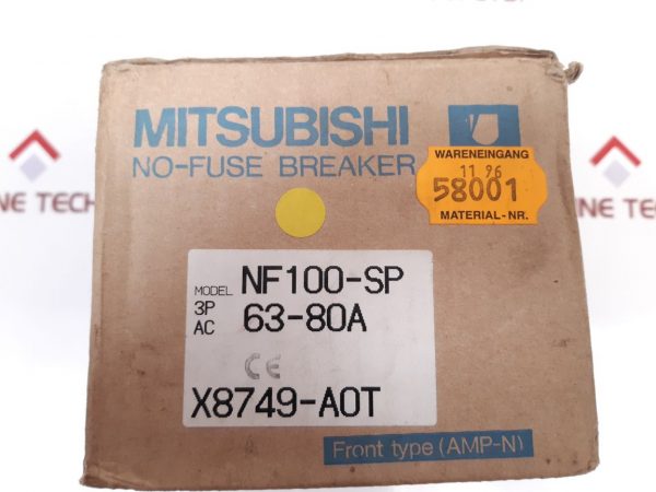 MITSUBISHI NF100-SP NO-FUSE 3 POLE CIRCUIT BREAKER H96U0126