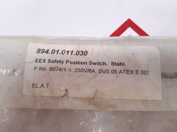 STAHL 8074/1-1 SAFETY POSITION SWITCH 894.01.011.030