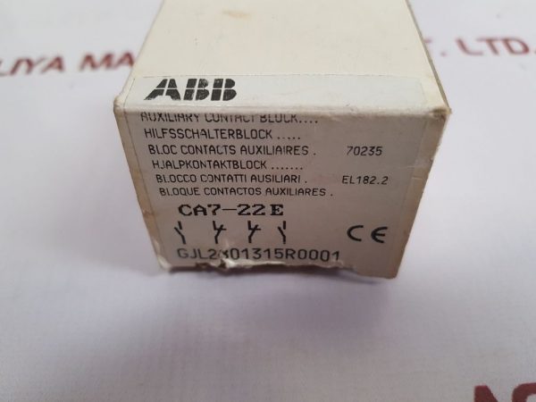ABB CA7-22E AUXILIARY CONTACT BLOCK