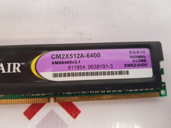 CORSAIR CM2X512A-6400 DESKTOP MEMORY MODEL XMS6405V3.1