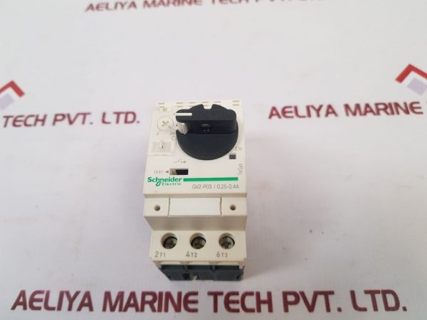 TELEMECANIQUE SCHNEIDER ELECTRIC GV2-P03/0.25-0.4A MOTOR CIRCUIT BREAKER