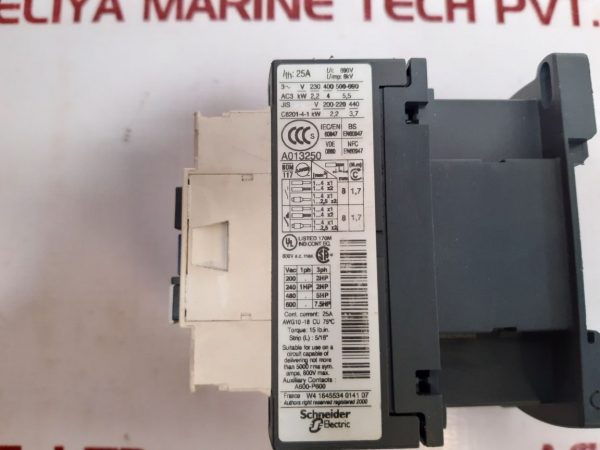 TELEMECANIQUE SCHNEIDER ELECTRIC LC1D09 CONTACTOR W4 1645534 0141 07