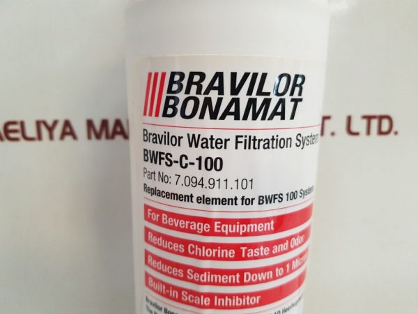 BRAVILOR BONAMAT BWFS-C-100 WATER FILTRATION SYSTEM
