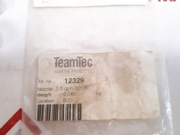 TEAMTEC 12329 NOZZLE, 2.5 GPH 60° S