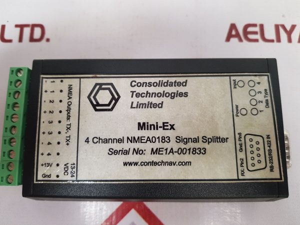CONSOLIDATED MINI-EX 4 CHANNEL NMEA0183 SIGNAL SPLITTER