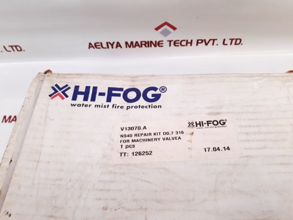 HI-FOG V13070.A MACHINERY REPAIR KIT FOR MACHINERY VALVE