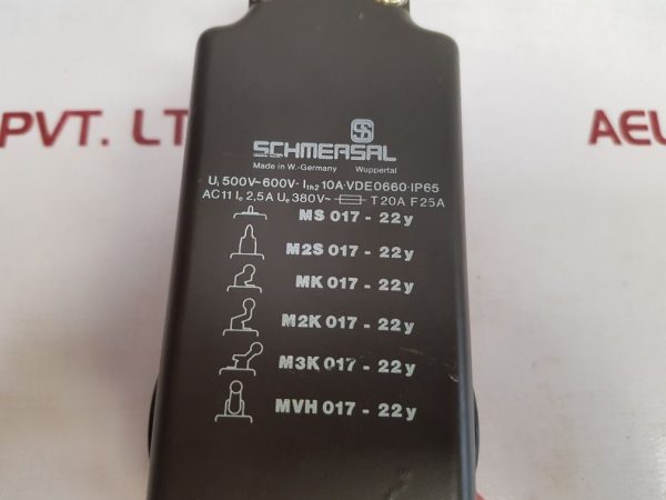 SCHMERSAL MVH 017-22Y LIMIT SWITCH BODY