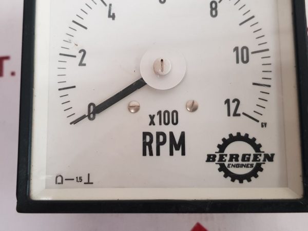 BERGEN ENGINES X100 RPM METER 0 TO 12 6V
