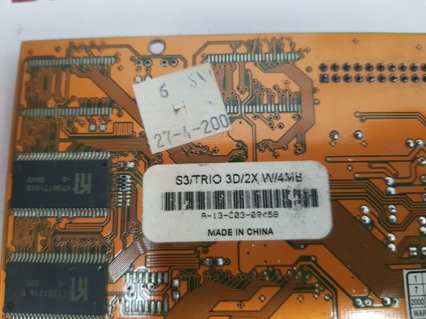 VIDEO CARD S3/TRIO 3D/2X W/4MB