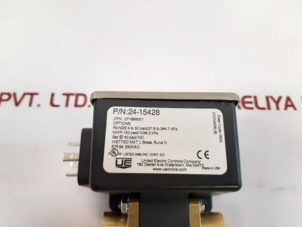 UNITED ELECTRIC CONTROLS 24-15428 DELTA-PRO AND DIFFERENTIAL PRESSURE SWITCH