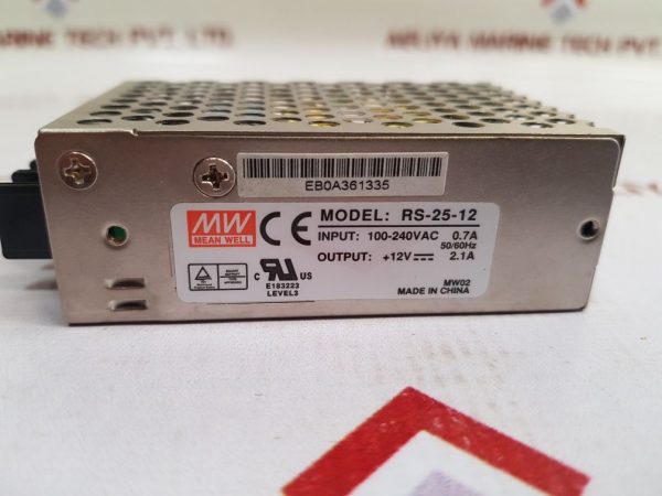 MW-MEAN WELL RS-25-12 SWITCHING POWER SUPPLY