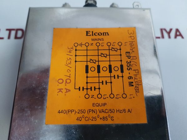 ELCOM EP 355-6M 3 PHASE A/C FILTER