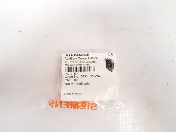 SIEMENS 3TX4001-2A AUXILIARY CONTACT BLOCK