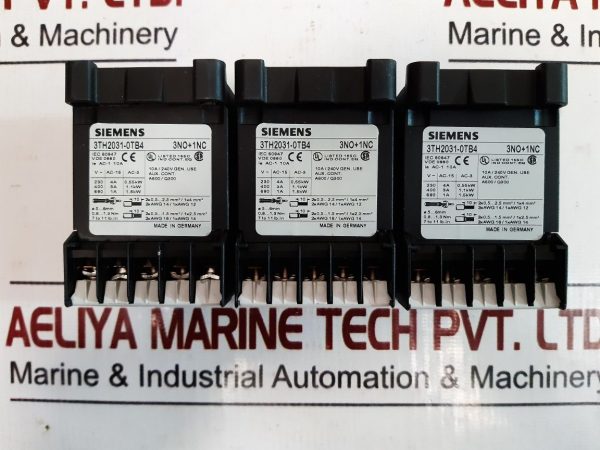 SIEMENS 3TH2031-0TB4 CONTROL RELAY