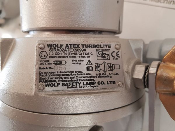 WOLF SAFETY LAMP SIRA02ATEX5099X ATEX TURBOLITE SAFETY LAMP