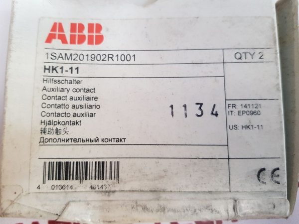 ABB HK1-11 AUXILIARY CONTACT BLOCK