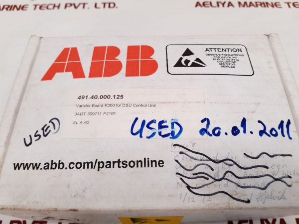 ABB KU2002 VARISTOR BOARD 3ADT309700R0002