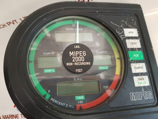 DATA INSTRUMENT MIPEG 2000 RECORDING SAFE LOAD INDICATOR OPERATOR'S DISPLAY