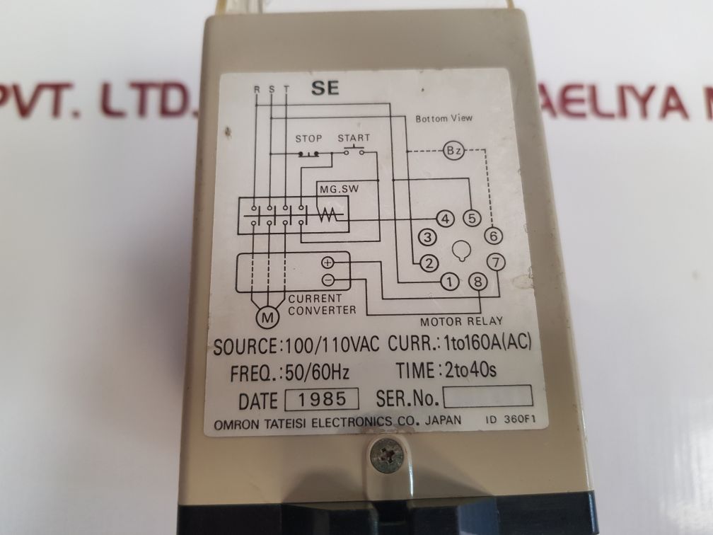 Omron Tateisi Electronics Se-ap1 Motor Relay - Aeliya Marine