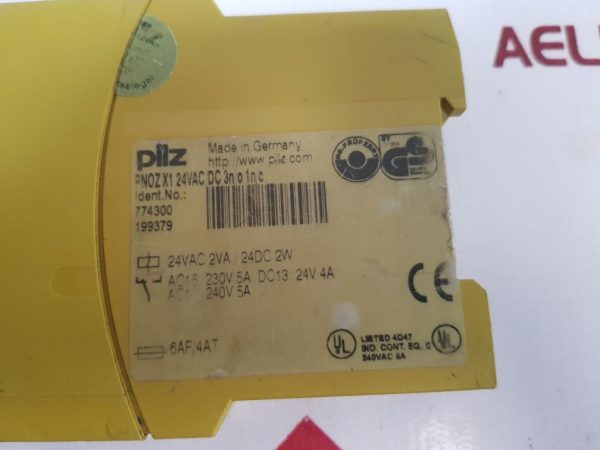 PILZ PNOZX1 24VAC/DC 3N/O 1N/C SAFETY BARRIER AND ISOLATOR