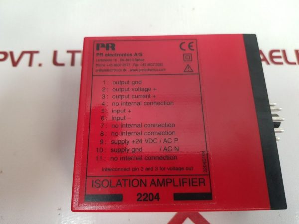PR ELECTRONICS 2204 ISOLATION AMPLIFIER 2204S104