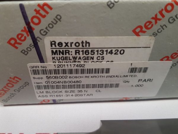 REXROTH R165131420 BALL RAIL RUNNER BLOCK