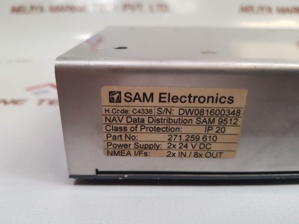 SAM ELECTRONICS SAM 9512 NAV DATA DISTRIBUTION BOX