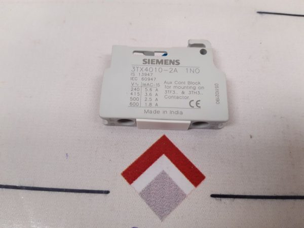 SIEMENS 3TX4010-2A AUXILIARY CONTACT BLOCK