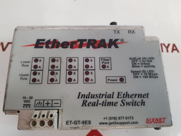 SIXNET ET-GT-9ES INDUSTRIAL ETHERNET REAL-TIME SWITCH