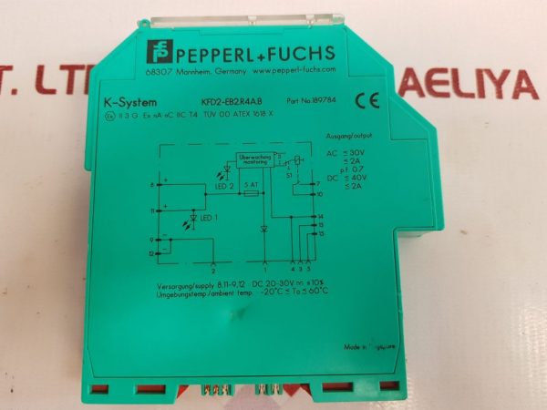 PEPPERL+FUCHS K-SYSTEM KFD2-EB2.R4A.B REDUNDANT POWER FEED MODULE 189784