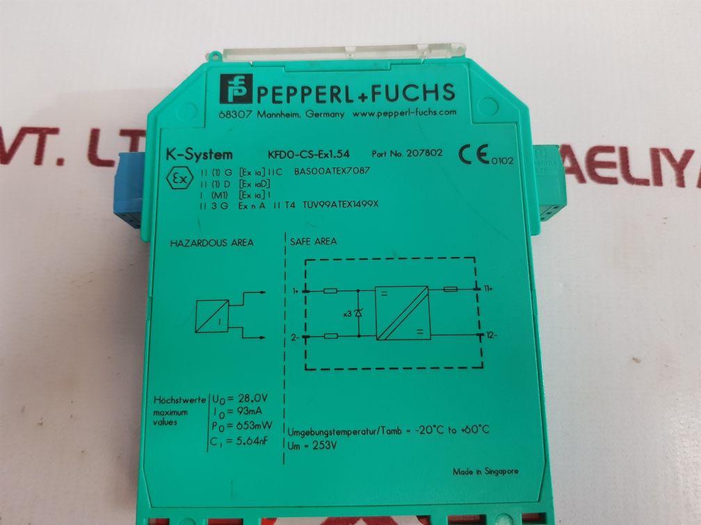 PEPPERL+FUCHS K-SYSTEM KFD0-CS-EX1.54 REPEATOR 207802