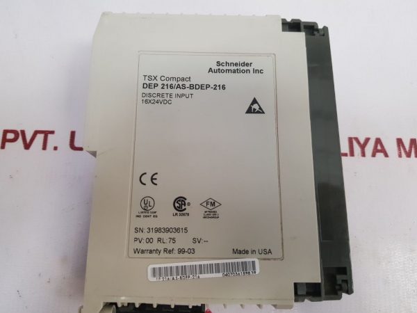 SCHNEIDER DEP TSX COMPACT 216/AS-BDEP-216 DISCRETE INPUT MODULE