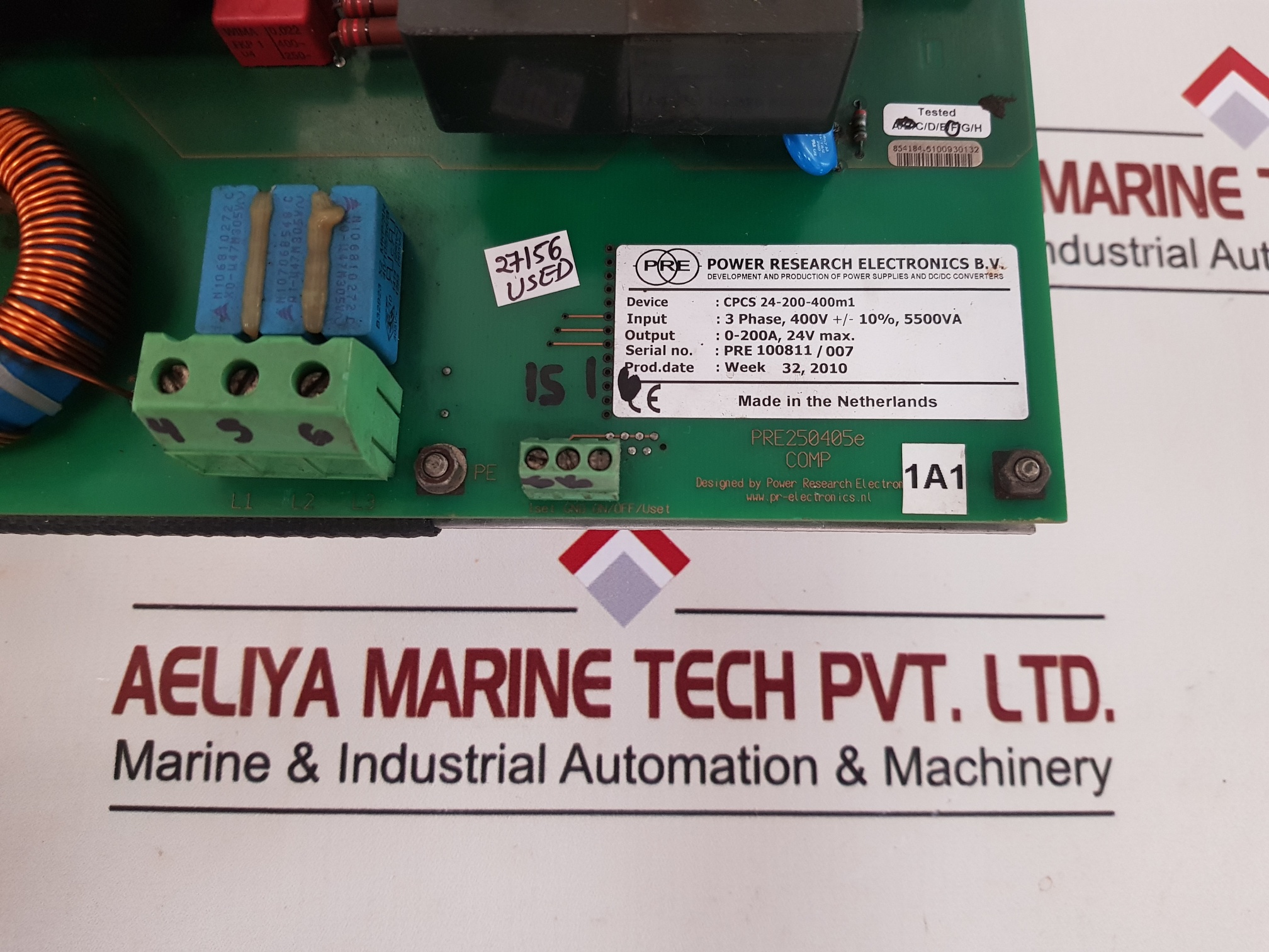 POWER RESEARCH ELECTRONICS CPCS 24-200-400M1 POWER SUPPLIES AND DC/DC CONVERTERS