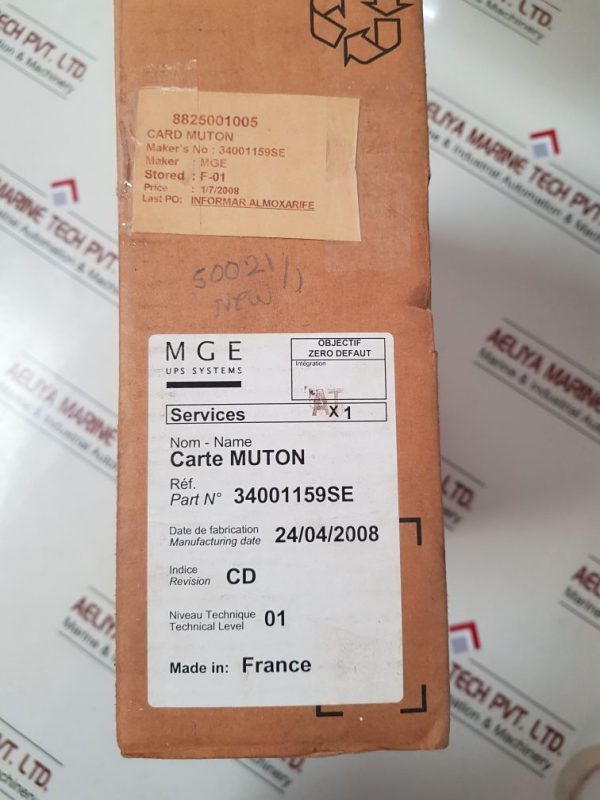 MGE UPS SYSTEMS 34001159SE CARD MUTON