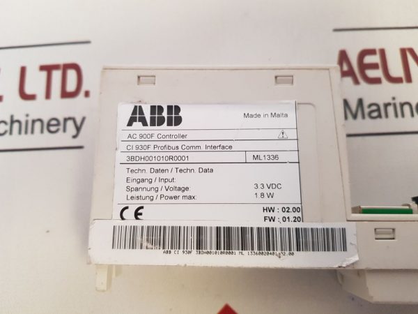 ABB AC 900F CONTROLLER CI 930F PROFIBUS COMM. INTERFACE