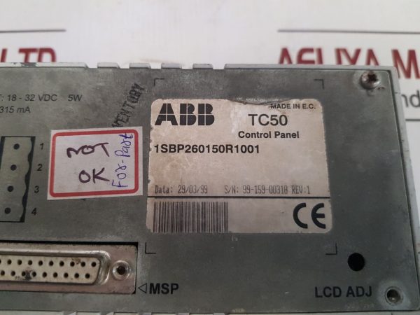 ABB TC50 CONTROL PANEL 1SBP260150R1001