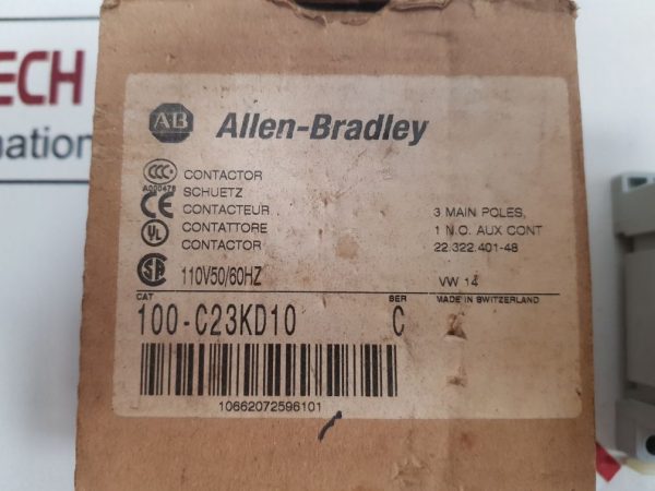 ALLEN-BRADLEY 100-C23*10 CONTACTOR C23 10