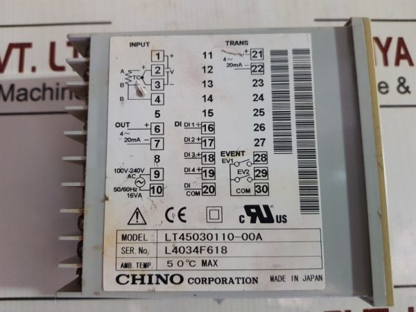 CHINO LT45030110-00A UNIVERSAL PROCESS CONTROLLER