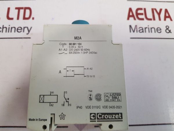 CROUZET M2A TIME DELAY RELAY 88 881 104