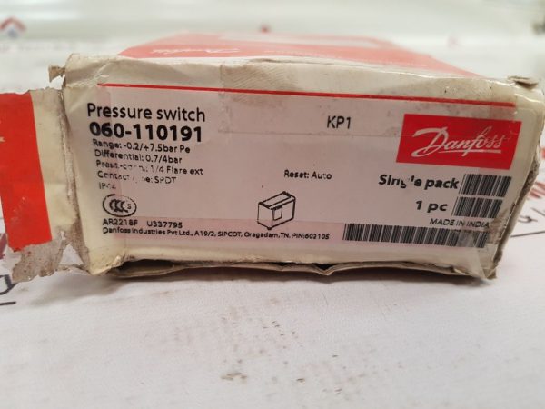 DANFOSS 060-110191 PRESSURE SWITCH KP1