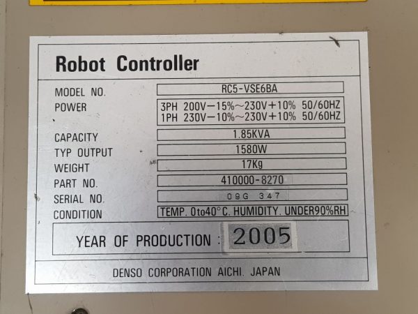 DENSO CC-LINK RC5-VSE6BA ROBOT CONTROLLER 410000-8270