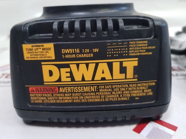 DEWALT DW9116 1-HOUR BATTERY CHARGER 7.2V-18V