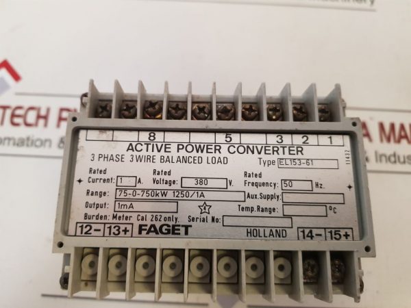 FAGET EL153-61 ACTIVE POWER CONVERTER